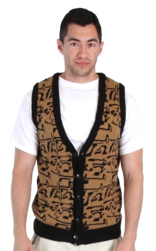 80's Movie Ferris Bueller's Day Off Button Up Costume Sweater Vest