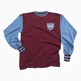 Score Draw Official Retro West Ham United Mens 1964 FA Cup Final shirt - Large, Claret And Sky