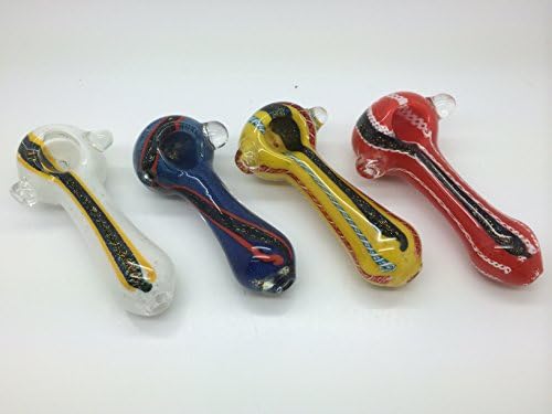 1 Multi-colored Dichro 4 1/2" pipe, spoon shape Incense holder. Manufactured by Crystal rose, handmade Art pipe, inside out one of a kind design***PLEASE READ DESCRIPTION***