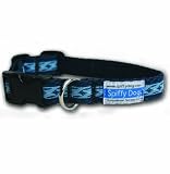 Spiffy Dog Air Waves Dog Collar, L, Navy