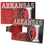 1GB USB University of Arkansas Razorbacks Credit Card Style Flash Drive (Cardinal Red/White)