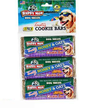 More image Happy Mon Tasty Island Honey Oat Cookie Bar 3pk (Catalog Category: Dog / Dog Treats)