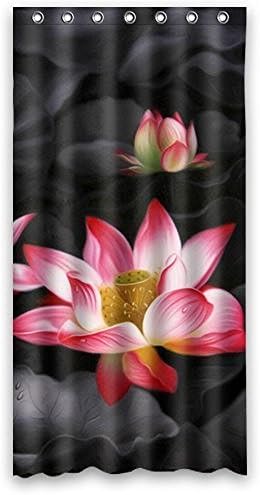 Xiang Queen Landscape - Best Water Lily Bathroom Shower Curtains Polyester Waterproof 36 Wide x 66x72 inches High