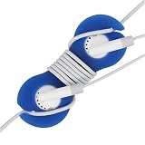 EFORCITY Premium Deluxe Headset Smart Wrap w/ Ear Bud Slot, Blue Made w/ Dust Repelling Silicone