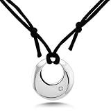 Stainless Steel Cut Out Circle Necklace 16-18 Inches