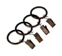 BCL Drapery Hardware 58BZCL 5/8-Inch Diameter Clip Rings for Rod Sets, Set of 14, Antique Bronze