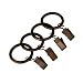 BCL Drapery Hardware 58BZCL 5/8-Inch Diameter Clip Rings for Rod Sets, Set of 14, Antique Bronze