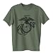 USMC Marines Eagle, Globe and Anchor Short Sleeve T-Shirt in Military Green image 1