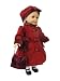 American Girl Doll Clothes Burgandy Winter Coat