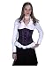  : Victorian Purple Black Satin Steel Boned Underbust Corset With Steel Front Busk Closure Back Lacing Shaper Corset LVG9203