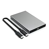 Satechi アルミニウム2.5インチUSB Type C 3.1外部HDDハードドライブディスクケース　HDDとSSD用のUSB C インターフェイス付き (スペースグレイ)