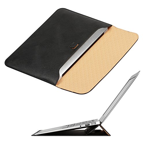 Macbook Air 11 inch Case Sleeve with Stand, OMOTON Wallet Sleeve Case for Macbook Air 11 inch, Ultrathin Carrying Bag with Stand, Black