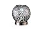 Kokoware Lev 8-Inch Silver Plated Round Porcelain Table Lamp