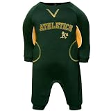 MLB Majestic Oakland Athletics Infant Fleece Coverall - Green (12 Months)