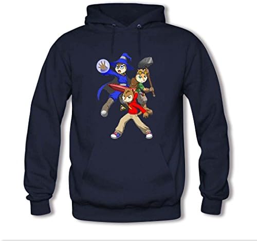 HOZA Diy Men's Alvin And The Chipmunks Custom Printing Adult Hoodie Sweatshirts Medium Blue