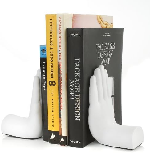 Stop Hands Book Ends Set of 2 Desktop Madness Series