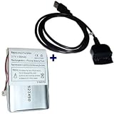 1100 mAh Internal Li-Ion Rechargeable Pocket PC Battery for Palm T / T2 / T3 Series PDA + USB HOT SYNC & CHARGE USB 2.0 Cable for Palm T / T2 / T3 Series PDA