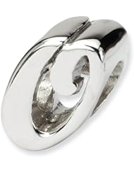 Sterling Silver Letter O Script Charm Bead Fits Pandora Chamilia Biagi Bracelet