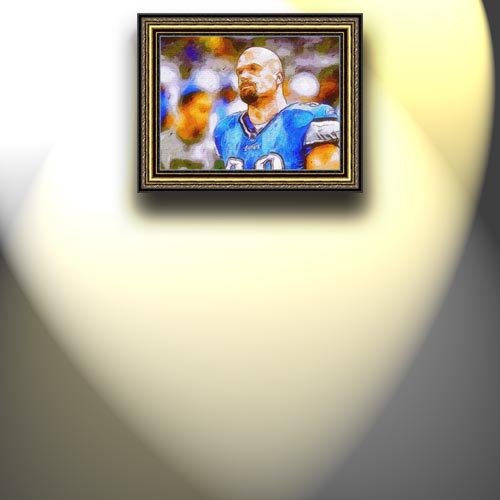 Completely Handpainted American Football Sport Painting, Custom Order FL4764, Oil on Canvas, with Option to Paint Jerry, Brett & Co. from Any Other Favorite Photograph or Picture, Unframed, Size 17'' x 23