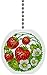 Round Strawberries Design Solid Ceramic Fan Pull