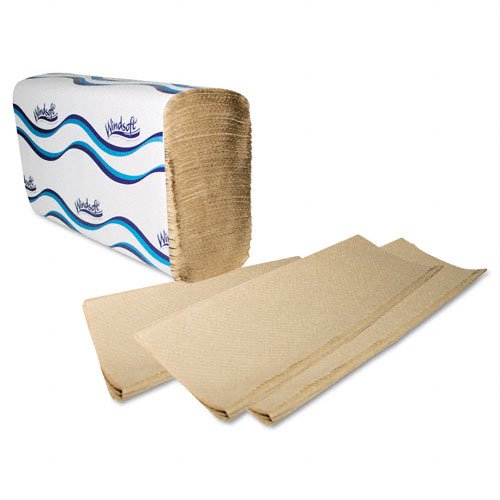 Windsoft - Embossed Multifold Paper Towels, 9-1/4 x 9-1/2, Natura, 250/pack - Pack of 5