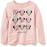 オールドネイビー OLD NAVY/ ディズニーミニーマウスグラフィックティ ソフト ピンク トップス長袖Tシャツ 5歳【並行輸入】