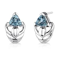 Trillion Cut London Blue Topaz Earrings Sterling Silver Harry Potter7
