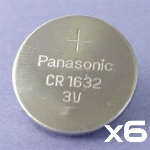 [ Pack of 6 ] Panasonic Battery CR1632 3V 3 Volt Lithium Coin Size Battery