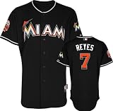 Miami Marlins Authentic 2012 Jose Reyes Alternate 2 Cool Base Jersey w/Inaugural Season Commemorative Patch