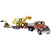 Flatbed with Excavator & Loader