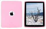 KingCase iPad Soft Silicone Case * Logo Cutout * (Light Pink) - For Apple iPad (Fits ALL iPad Wifi & 3G models)