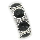 Maxim's Jet Silver Tone Bracelet