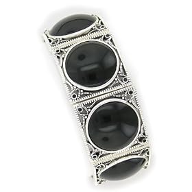Maxim's Jet Silver Tone Bracelet by 