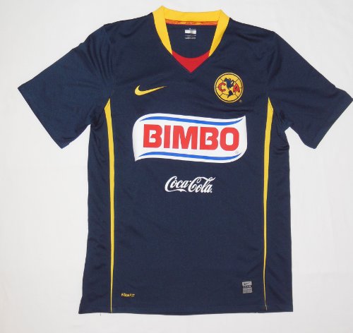 Nike Club America Away Jersey 2008-09 (Small/Adult, NAVY/451) On Sale