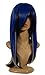 NEW fashion HOT sexy Long mixed Blue Gray Straight Anime cosplay wigs party Masquerade girls 50CM