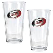 Carolina Hurricanes NHL 2pc Pint Ale Glass Set - Primary Logo by Great American Products