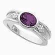 14K White Gold Amethyst Ring