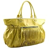 Chinese Laundry Handbags - Chinese Laundry East-West Pleated Tote with Front Zipper and Side Pockets
