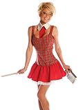 Teachers Pet Sexy School Girl Costume Mini Dress Tie Size M 8 10