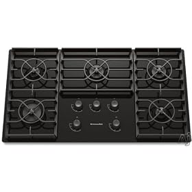 KitchenAid Architect Series II: KGCC566R 36'' Sealed Burner Gas Cooktop with Gas-on-Glass Cooktop S