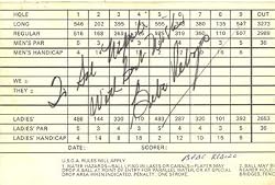Bebe Rebozo Autographed / Signed Golf Club Scorecard