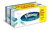 Kleenex Original White Facial Tissues Twin Pack, 144 Sheets + 33% Extra Free (Pack of 3)