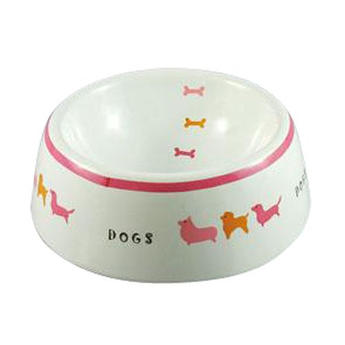 マルカン　DC-197　犬用陶器食器　犬の行進　M