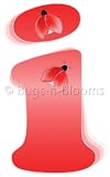 “i” Red Ladybug Alphabet Letter Name Wall Sticker – baby nursery girls room decor baby nursery girls room decor decoration decorations mural stickers bedroom
