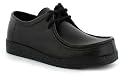 Womens Black Leather Lace Up Moccasin Shoes - Black C Leather