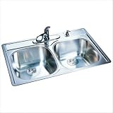 Buy FrankeUSA DSK854-18BX Double Bowl Stainless Steel 33x22in. Topmount Sink by Franke
