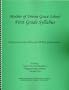 Mother of Divine Grace First Grade Syllabus