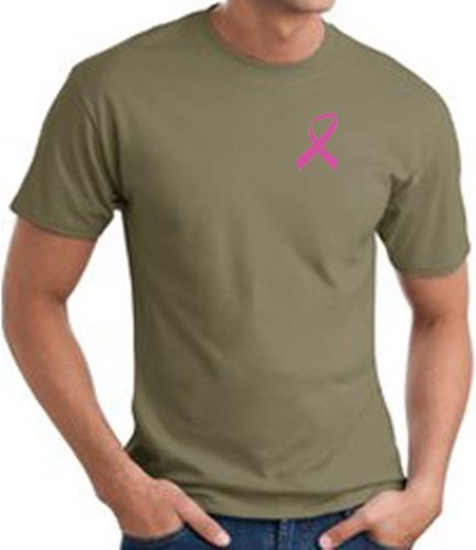 Breast Cancer Awareness T-shirt Pink Ribbon Pocket 