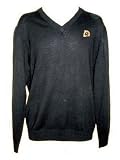 CA$HMERE Mens Punk Skull Cashmere V Sweater in Black