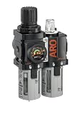 Ingersoll Rand C38121-600-VS 1/4-Inch Filter-Regulator-Lubricator Combination, Black/Gray